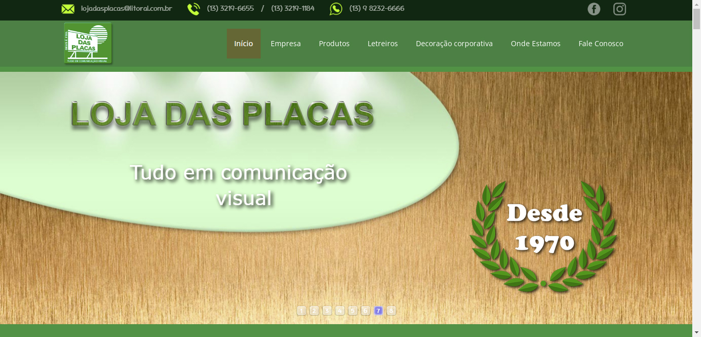 Site Loja das Placas.