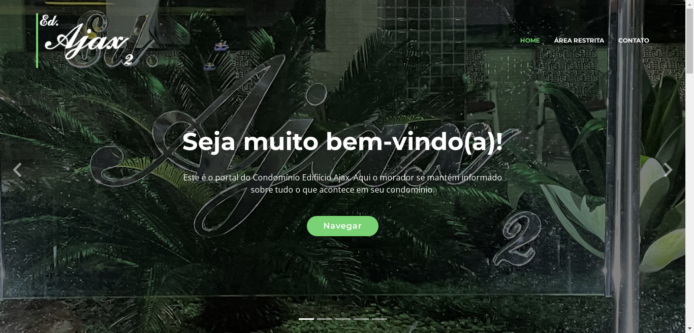 Site para Condomínio Ajax.